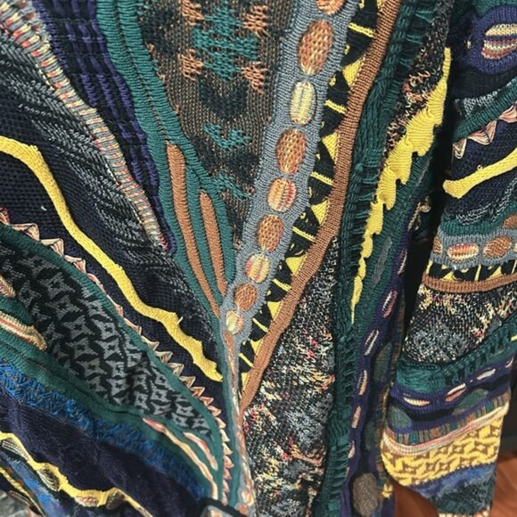 Vintage TUNDRA CANADA Sweater 3D XL Y2K Cosby COOGI - Picture 3 of 8